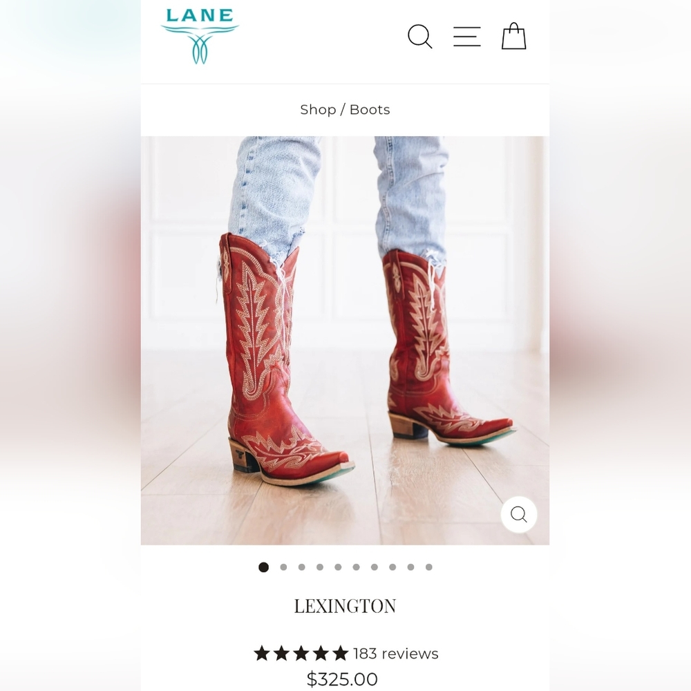 Lane Lexington Boots in Ruby Size 7.5